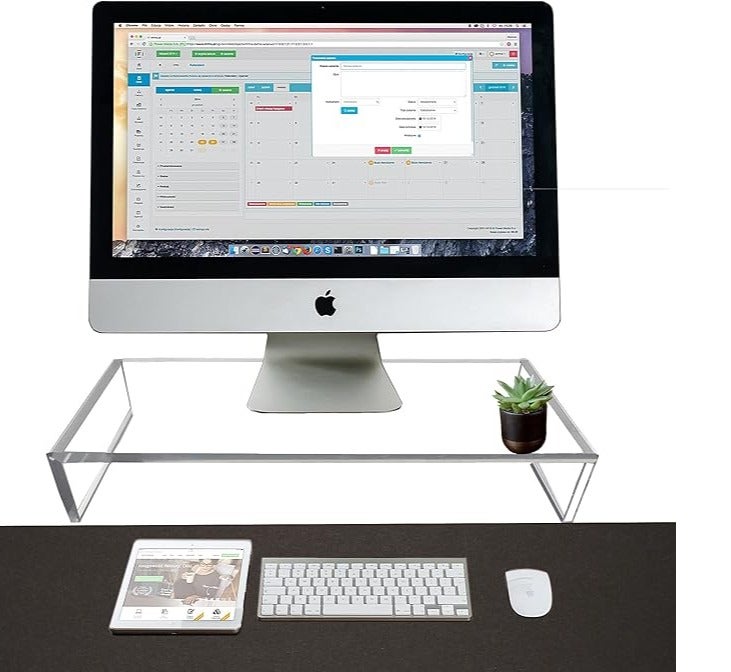 Creative Planet Premium Acrylic Monitor Stand, Monitor Riser Computer Stand for Home Office Business (Basic) - Image 5